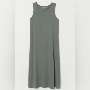 H&M Midi Slit-Detail Jersey Dress, Size Medium